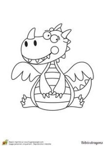 Coloriage Pour Grand Ce Petit Dragon Poss¨de Déj De Tr¨s Grands Ailes Dessin Colorier