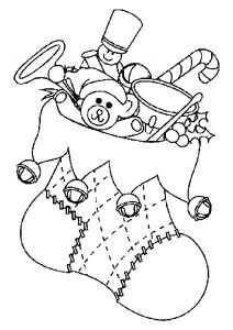 Coloriage Pour Grand Coloriage Dessin Botte De No L Remplie De Cadeaux