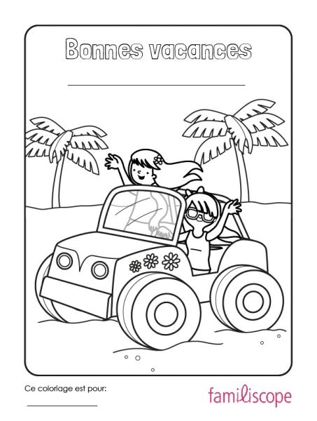 Coloriage Pour Les Vacances D'été Coloriage Avec Un Prénom Bonnes Vacances