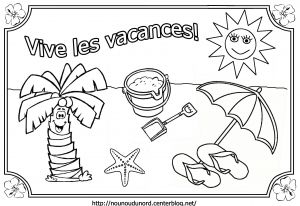 Coloriage Pour Les Vacances D&amp;#039;été Vacances Coloriages Thématiques All Interno Dessin