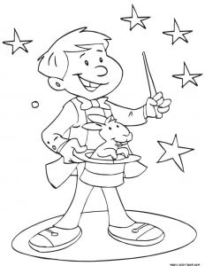 Coloriage Pour Moi Magician Free Printable Coloring Pages