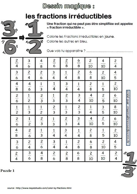 Coloriage Préhistoire Cm1 Dessins Magiques De Fractions Pinterest