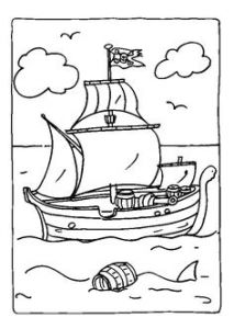 Coloriage Préhistoire Cycle 2 Pirate Coloring Page Printables Pirate Ship Coloring Page – Fantasy