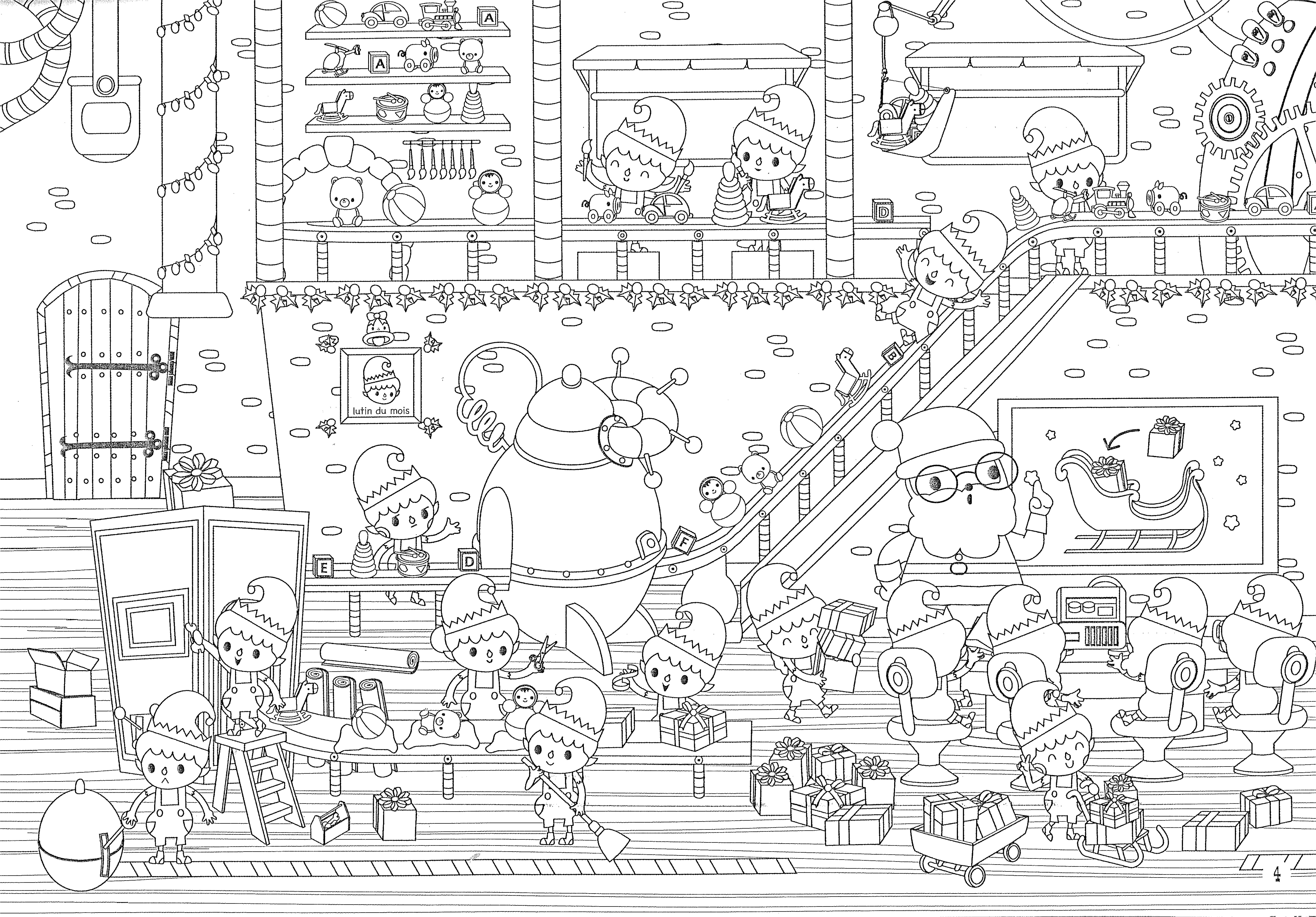 Coloriage Préhistoire Lutin Bazar Des Coloriages De No L L école De Crevette