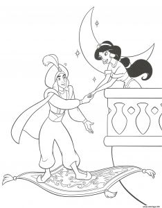 Coloriage Princesse Aladdin Coloriage Aladin Vient Chercher Princesse Jasmine Dessin