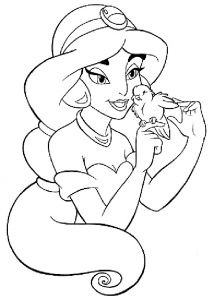 Coloriage Princesse Aladdin Coloriages Les Princesses Disney Aladdin Princess Jasmine