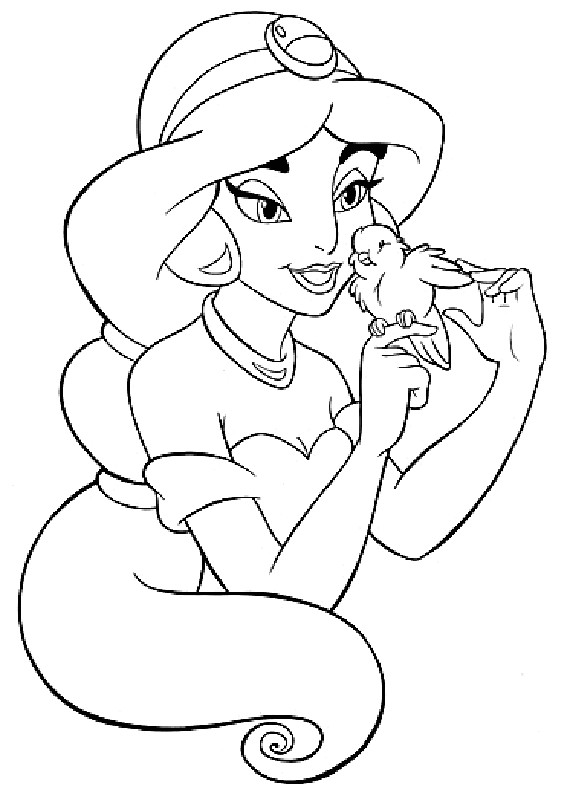 Coloriage Princesse Aladdin Coloriages Les Princesses Disney Aladdin Princess Jasmine