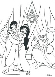 Coloriage Princesse Aladdin Un Coloriage Sur Le Conte Disney De Aladdin Avec Ici La Princesse Un