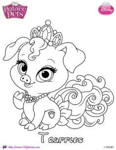 Coloriage Princesse Palace Pets Free Coloring Page Featuring Sandstorm From Disney S Princess Palace