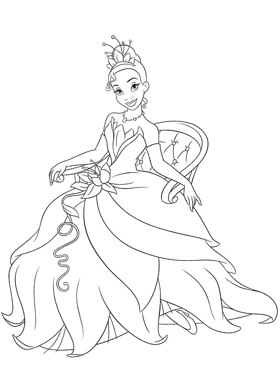 Coloriage Princesse Tiana à Imprimer Disney Princess Tiana Coloring Pages Diy Printables