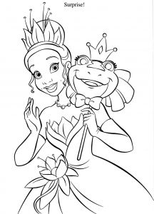 Coloriage Princesse Tiana à Imprimer the Princess & the Frog Coloring Page