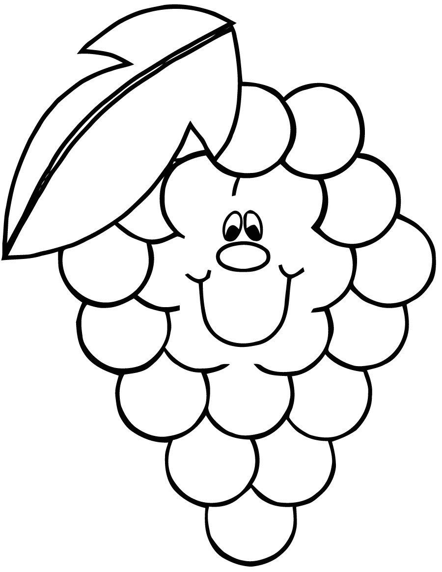 Coloriage Raisin Maternelle Coloriage Fruits Et Légumes Coloriages Pour Enfants
