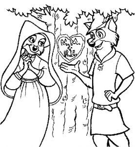 Coloriage Robin Des Bois Et Belle Marianne Coloriage Robin Des Bois Imprimer
