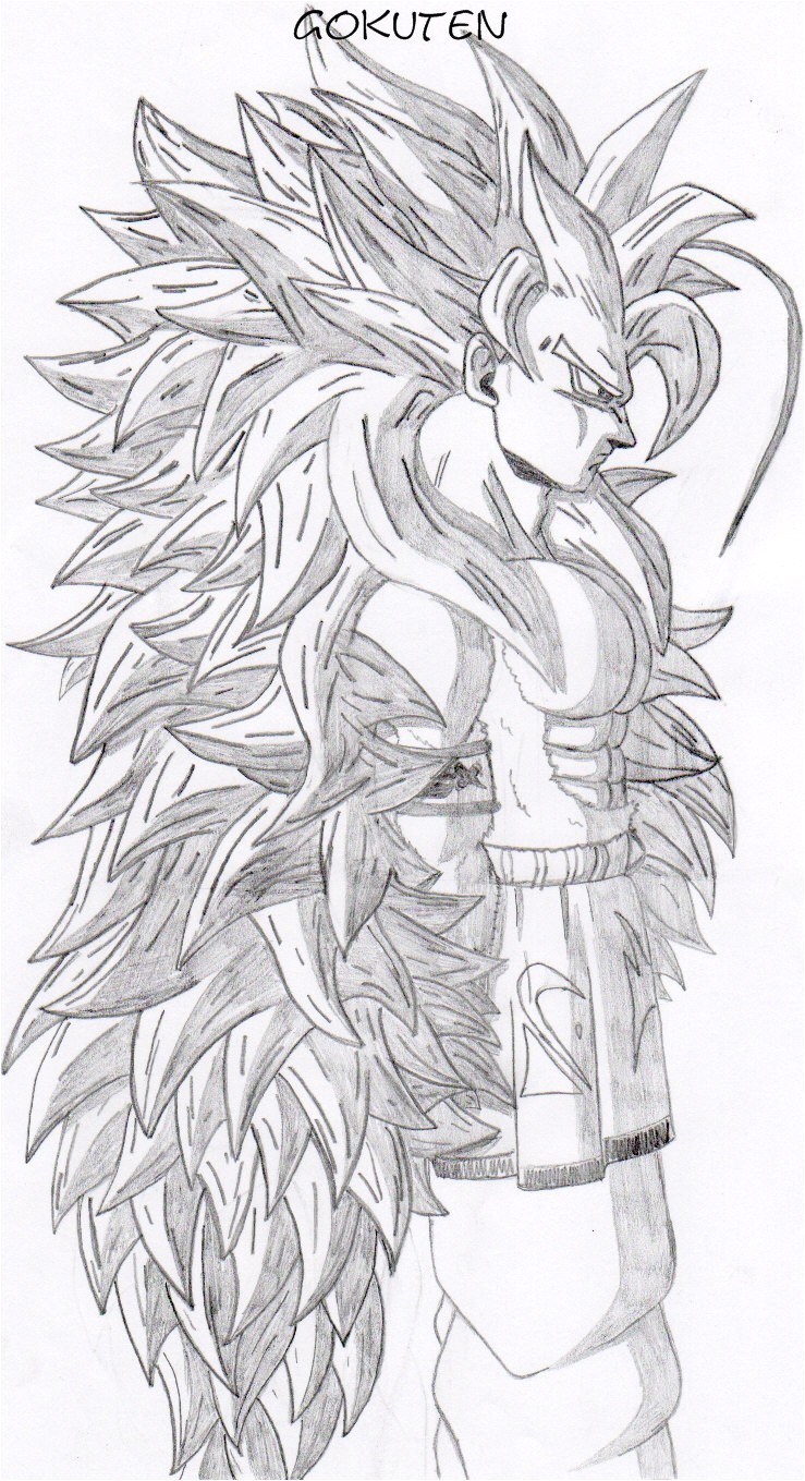 Coloriage Sangoku Super Sayen 4 Coloriage Sangoku Super Sayen 5 Coloriage Dragon Ball Z Sangoku