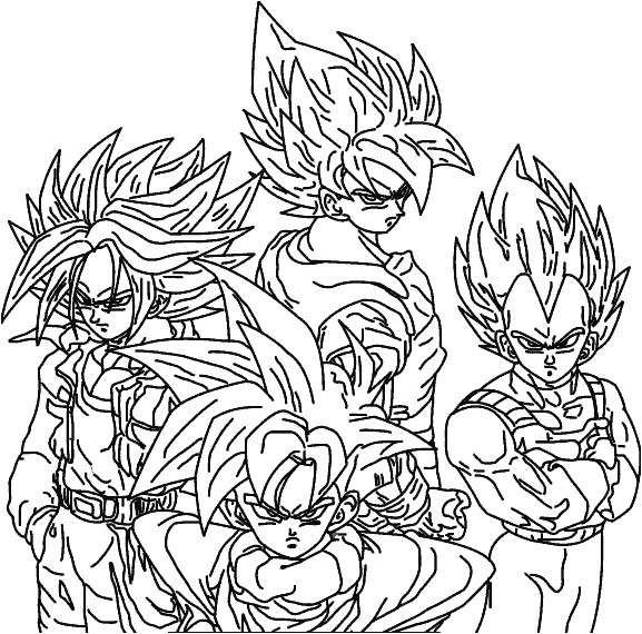 Coloriage Sangoku Super Sayen 4 Dessin De Dragon Ball Z Beau Coloriage De Dragon Ball Z Sangoku