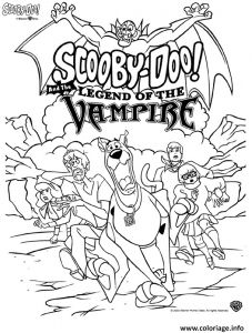 Coloriage Scoubidou En Ligne Coloriage Scooby Doo Vampire Jalloween Dessin