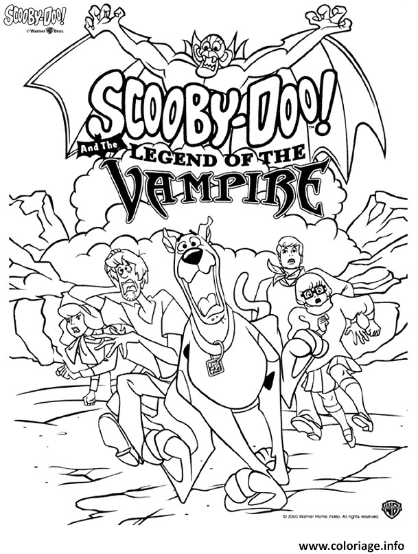 Coloriage Scoubidou En Ligne Coloriage Scooby Doo Vampire Jalloween Dessin
