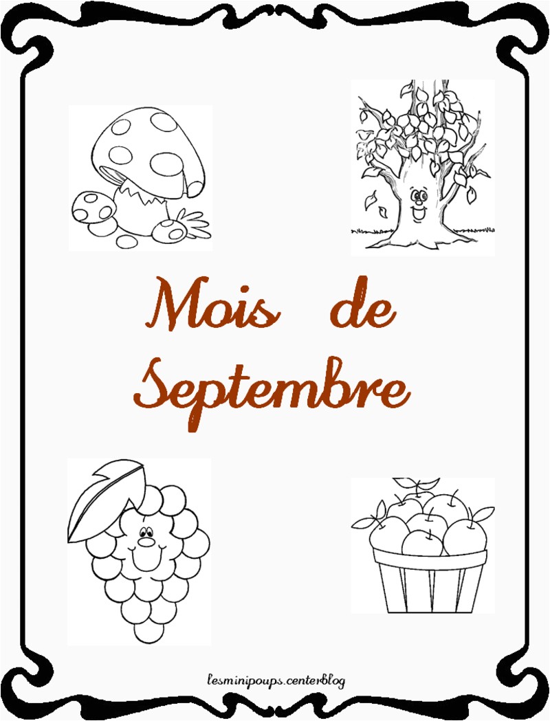 Coloriage Septembre Bout De Gomme Le Mois De Septembre In Coloriage Mois De Septembre