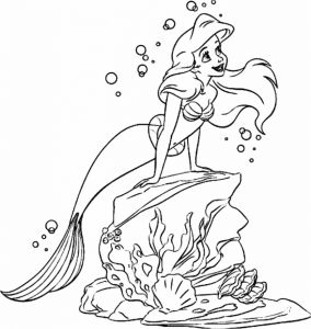 Coloriage Sirène Ariel A Imprimer Arial Coloring Pages