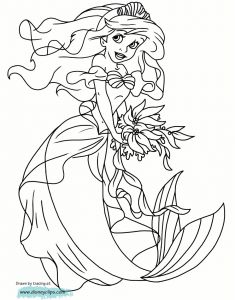 Coloriage Sirène Ariel A Imprimer Ariel Coloring Pages