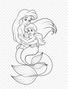 Coloriage Sirène Ariel A Imprimer Ariel Melody Coloring Book Drawing Belle Mermaid Png