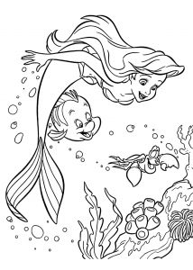 Coloriage Sirène Ariel A Imprimer Coloring Pages Disney Little Mermaid Best Princess Ariel Coloring