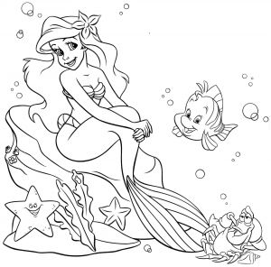 Coloriage Sirène Ariel A Imprimer Coloring Pages Disney Little Mermaid Best Princess Ariel Coloring