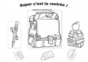 Coloriage Sur Le Thème De La Rentrée Des Classes 46 Dessins De Coloriage Rentrée Maternelle  Imprimer Sur Laguerche