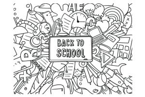 Coloriage Sur Le Thème De La Rentrée Des Classes Bonne Rentrée Des Classes Coloriages Adulte