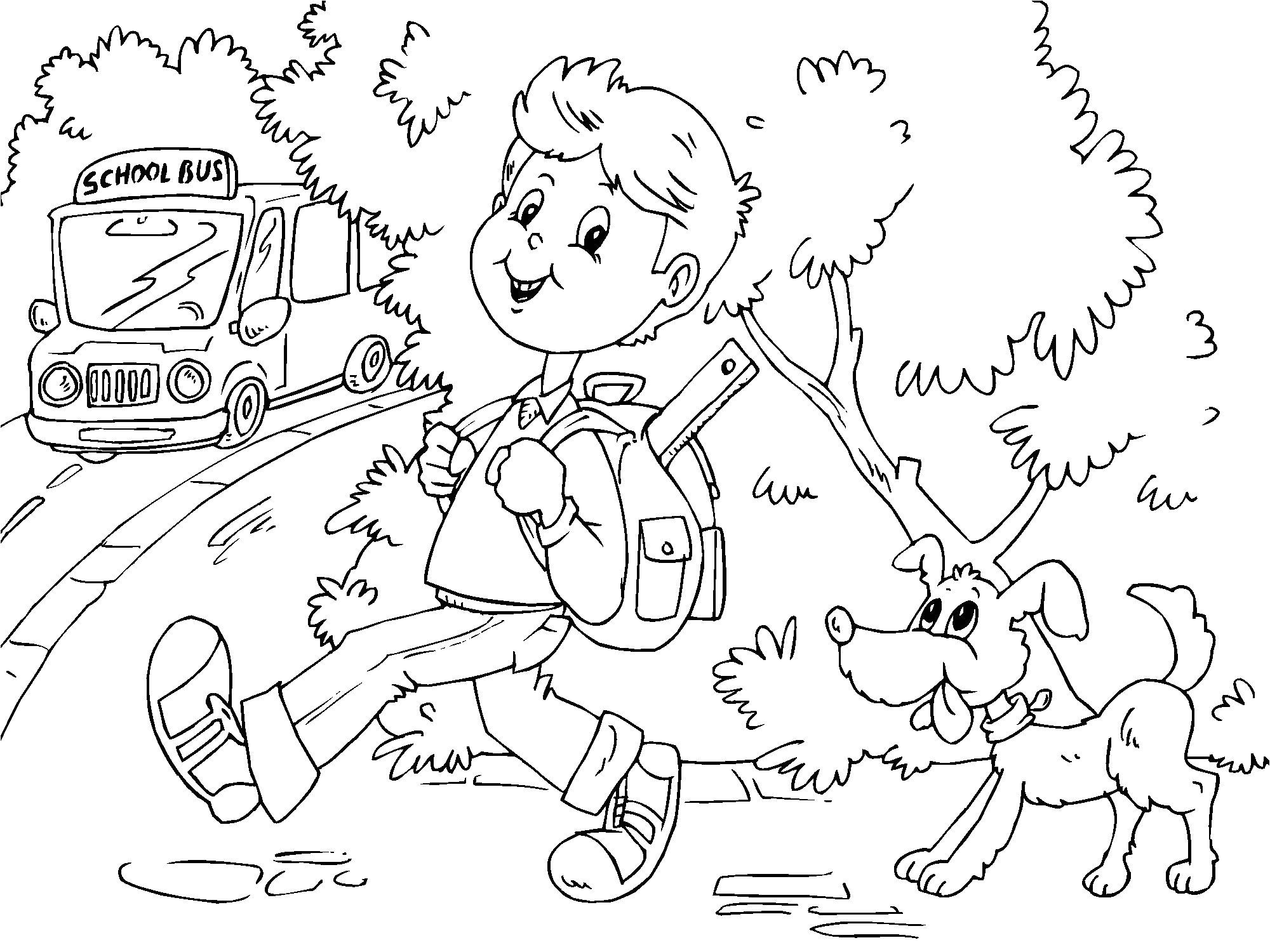 Coloriage Sur Le Thème De La Rentrée Des Classes Coloriage Rentr¨e Scolaire   Imprimer Sur Coloriages Fo