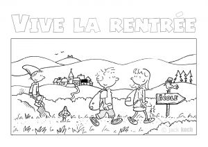Coloriage Sur Le Thème De La Rentrée Des Classes Coloriage Rentrée Des Classes Ce1