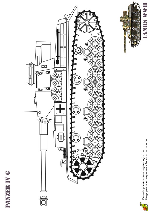 Coloriage Tank Allemand Dessin   Colorier Tank Allemand Ww2 Panther 4 G