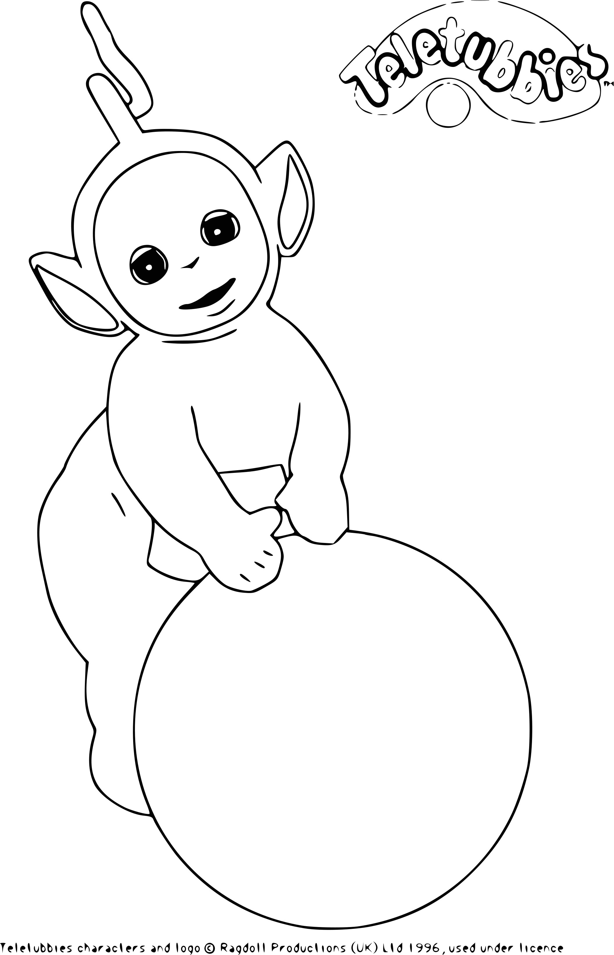 Coloriage Teletubbies Lala Coloriage Teletubbies Laa Laa   Imprimer Sur Coloriages Fo