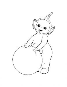 Coloriage Teletubbies Lala Teletubbies Play Ball Coloring Pages Free New Coloring Pages