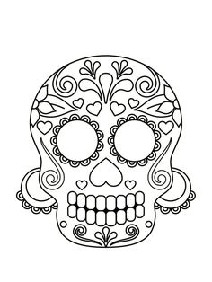 Coloriage Tete De Mort Mexicaine Coloriage Tªte De Mort Mexicaine 20 Dessins   Imprimer