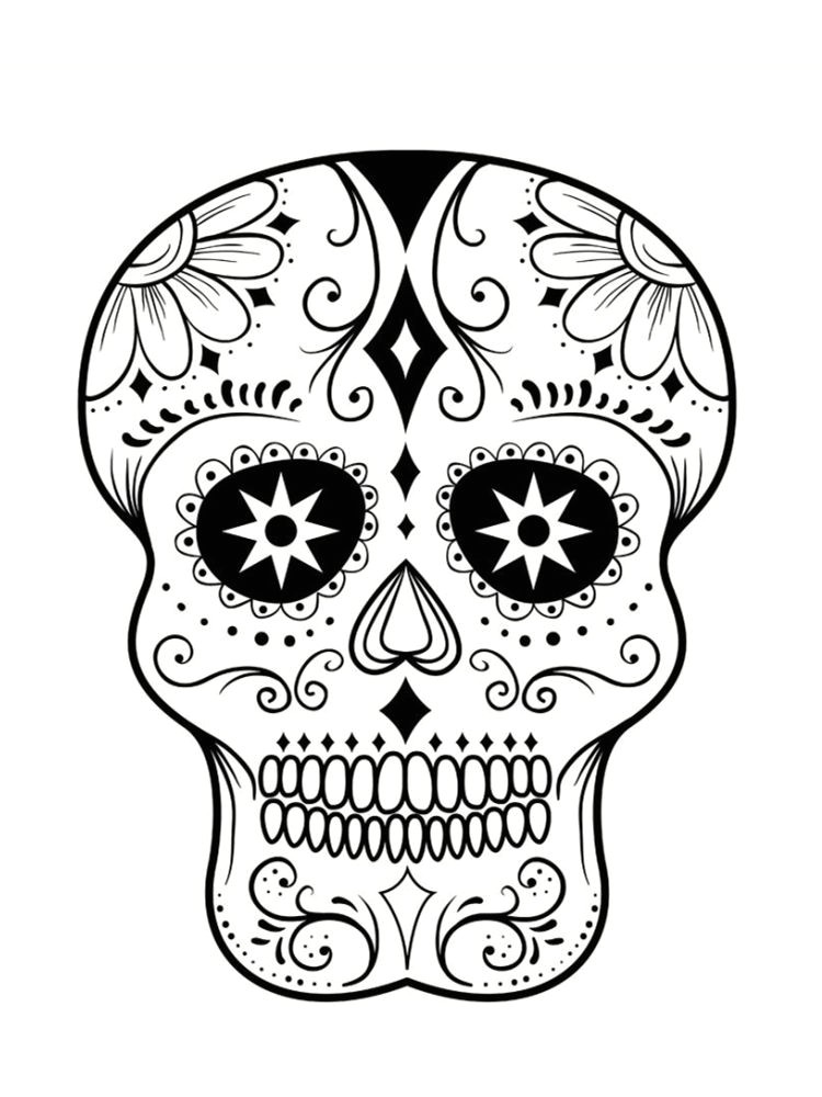 Coloriage Tete De Mort Mexicaine Coloriage Tªte De Mort Mexicaine 20 Dessins   Imprimer