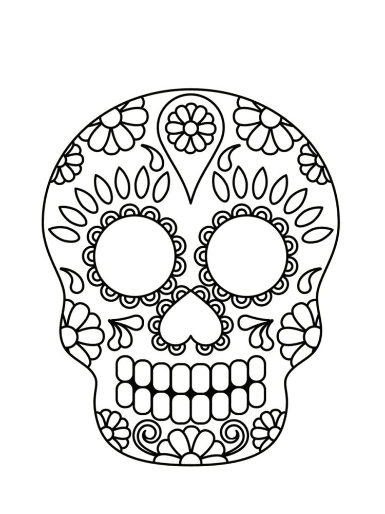 Coloriage Tete De Mort Mexicaine Coloriage Tªte De Mort Mexicaine 20 Dessins   Imprimer