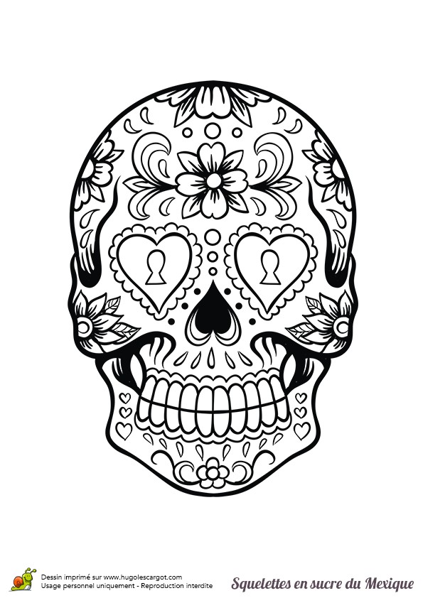 Coloriage Tete De Mort Mexicaine Tete De Mort Fleur Dessin Gallery