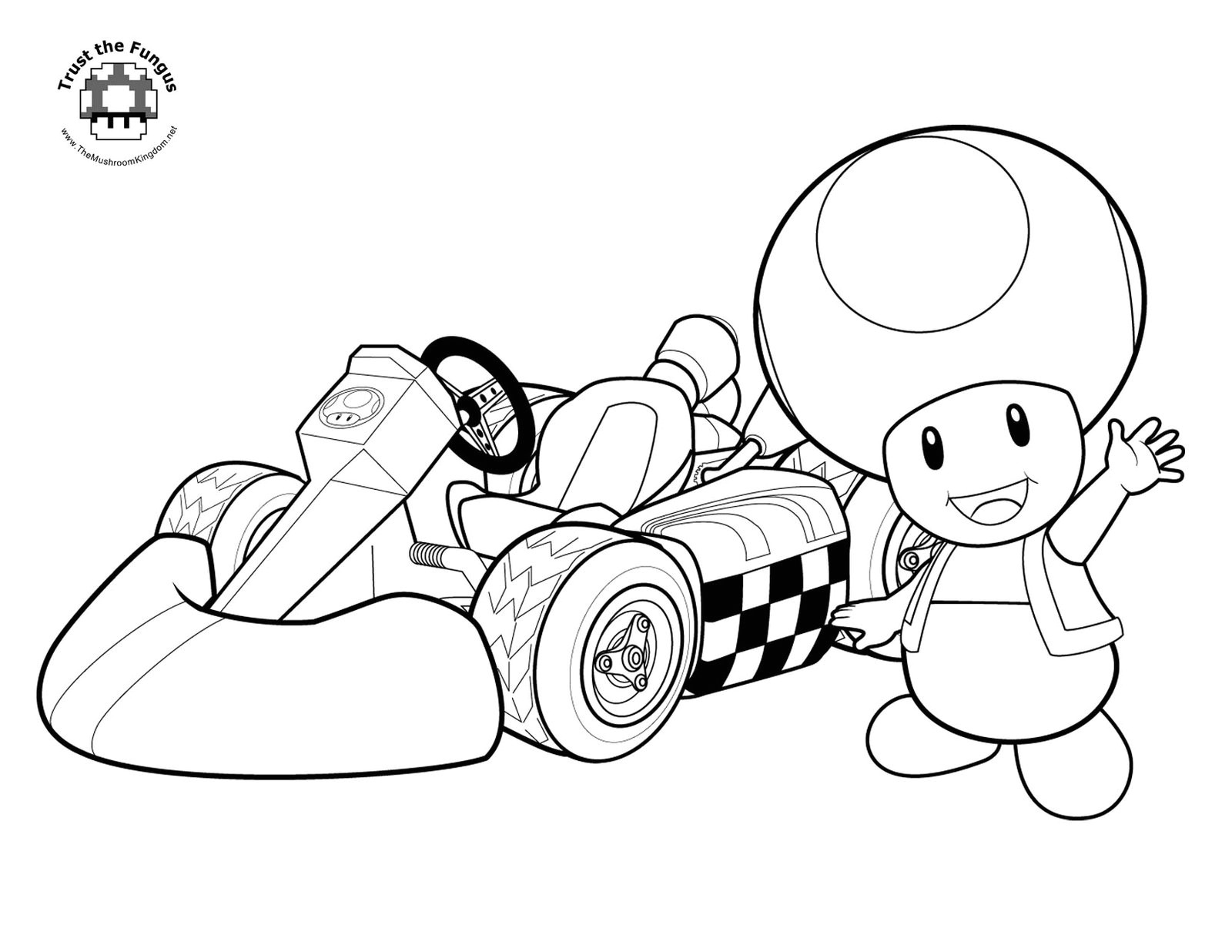 Coloriage toad A Imprimer Coloriage toad Mario Kart   Imprimer
