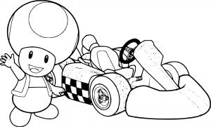 Coloriage toad Gratuit Coloriage toad Mario Kart   Imprimer Sur Coloriages Fo
