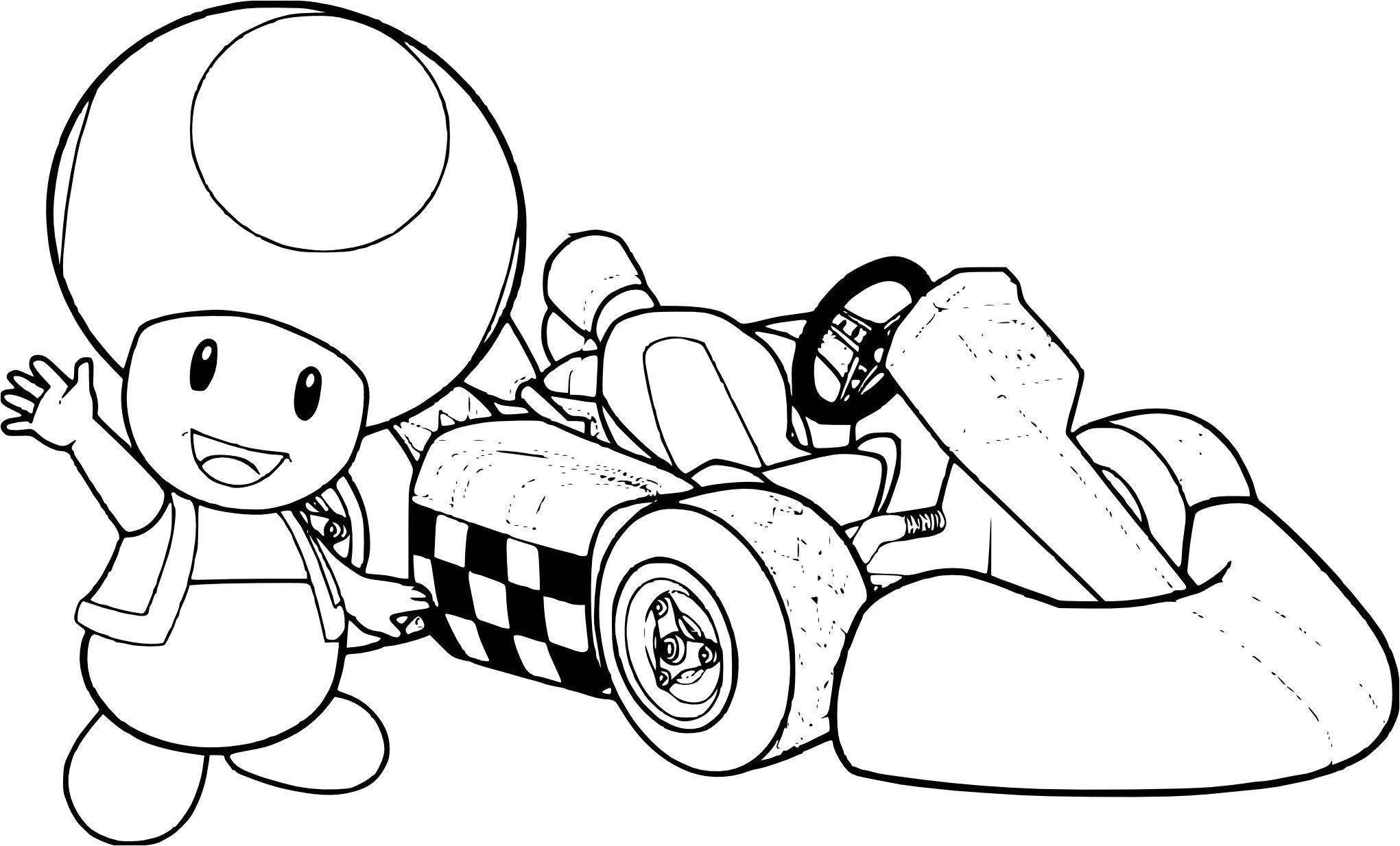 Coloriage Toad Gratuit Coloriage Toad Mario Kart Imprimer Sur
