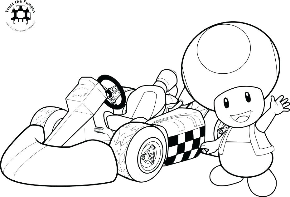 Coloriage toad Kart Coloriage Mario Kart – Bonoz