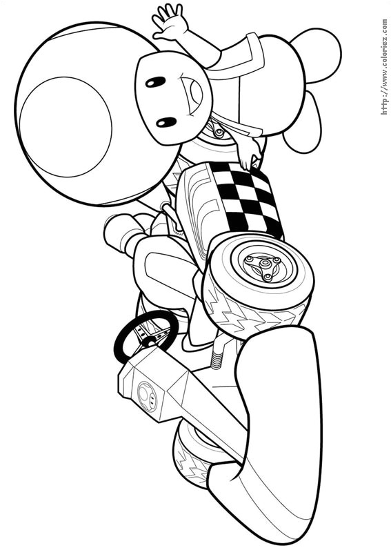 Coloriage toad Kart Coloriage toad Kart