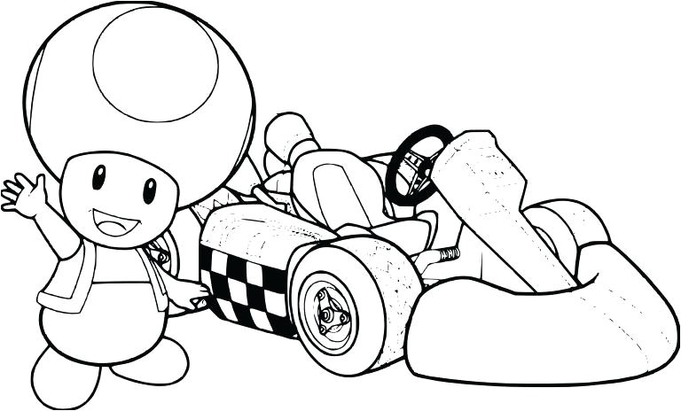 Coloriage toad Kart Coloriage toad Mario Kart A Imprimer Sur Coloriages En Coloriage