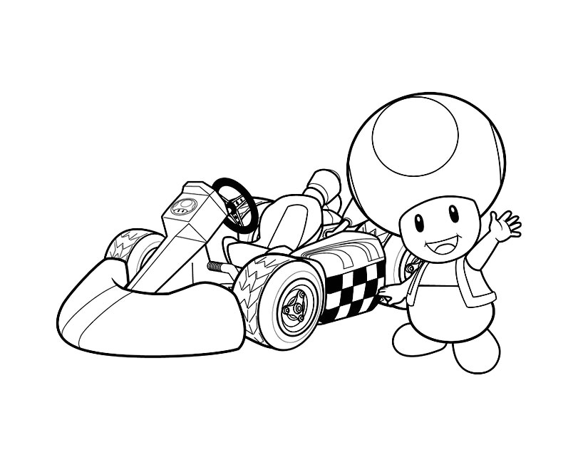 Coloriage toad Le Champignon Coloriage Super Mario Coloriages Pour Enfants