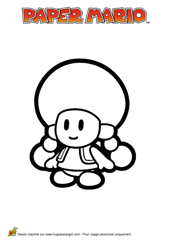 Coloriage toadette A Imprimer Coloriage Nintendo Paper Mario toadette