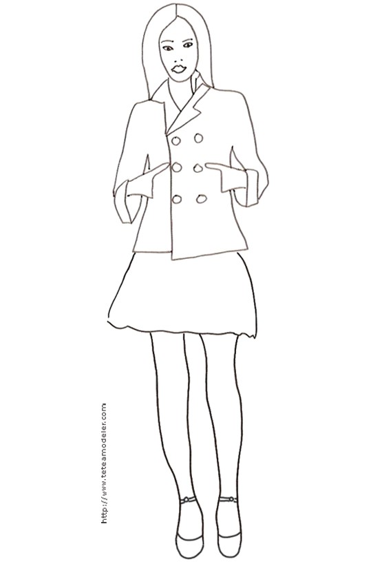 Coloriage top Model Dance à Imprimer Dessins De Coloriage top Model   Imprimer