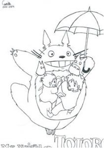 Coloriage totoro Chat Bus Color by Ponyoe Colouring Pages Artsy Fartsy Pinterest