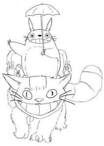Coloriage totoro Chat Bus Coloring totoro Coloring Pages Coloring Sheets