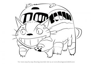 Coloriage totoro Chat Bus My Neighbor totoro Drawing at Getdrawings